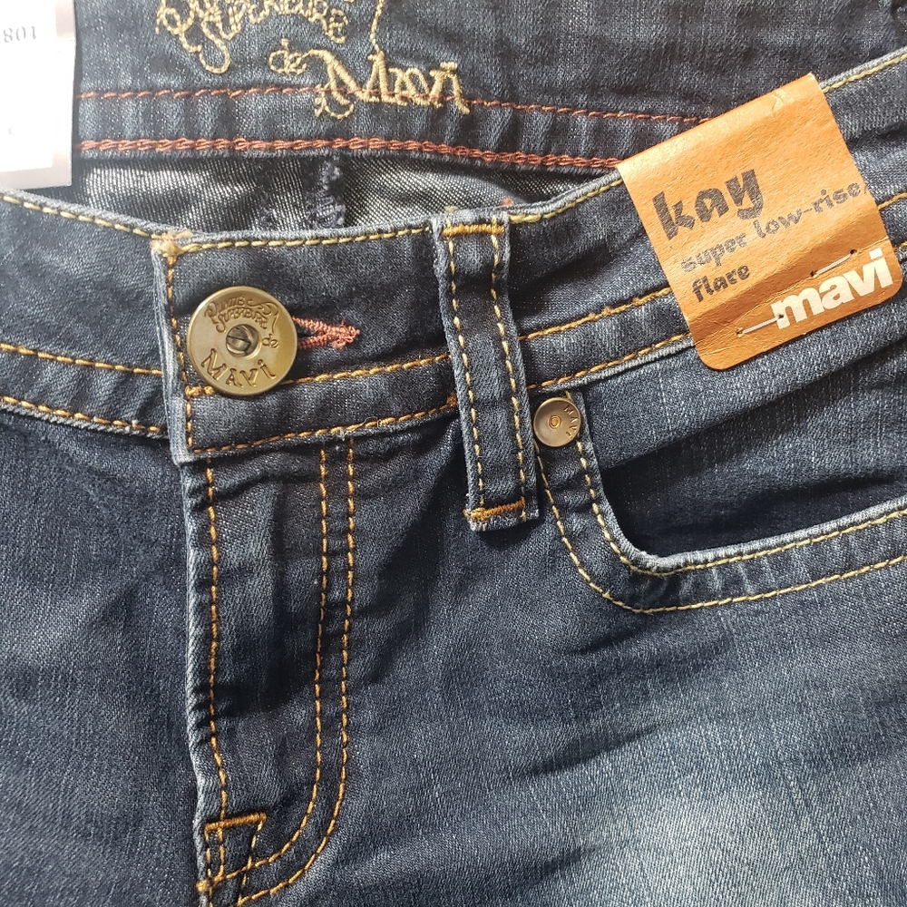Mavi Jeans NWT Sz 27 Kay Flare Dark Wash - Picture 11 of 16